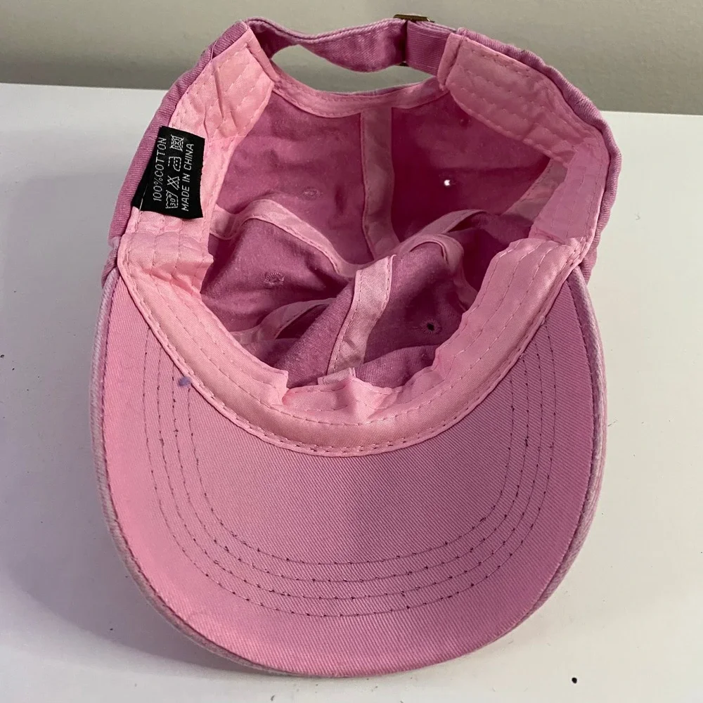 Unbranded Baseball Cap Kids OS‎ Pink Washed Cotton Adjustable Buckle Hat